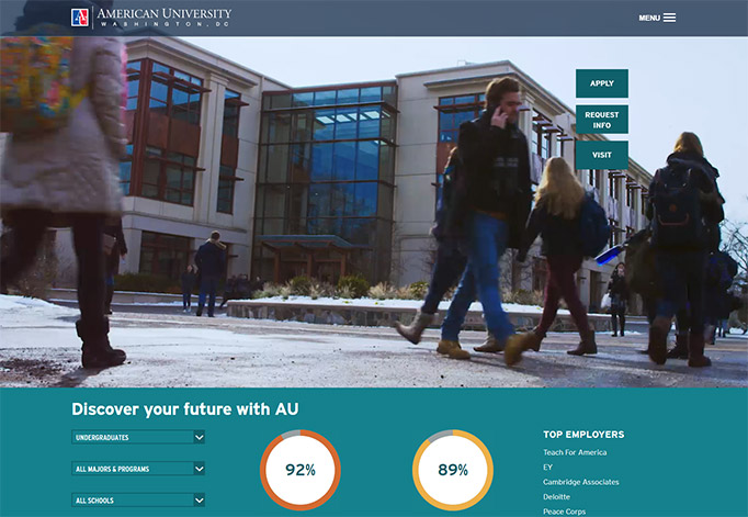 Screenshot Homepage American University