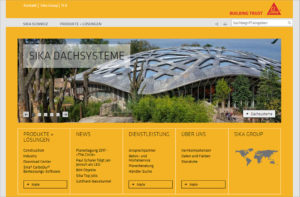 Screenshot www.che.sika.com - Homepage Sliderbereich